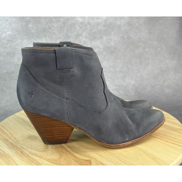 Frye REINA Jea Bootie Women's Size 9M Western Gray Leather Pointed Toe Boot - Picture 1 of 9
